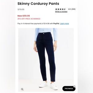Skinny Corduroy Pants